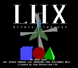 LHX Attack Chopper (USA, Europe) Title Screen